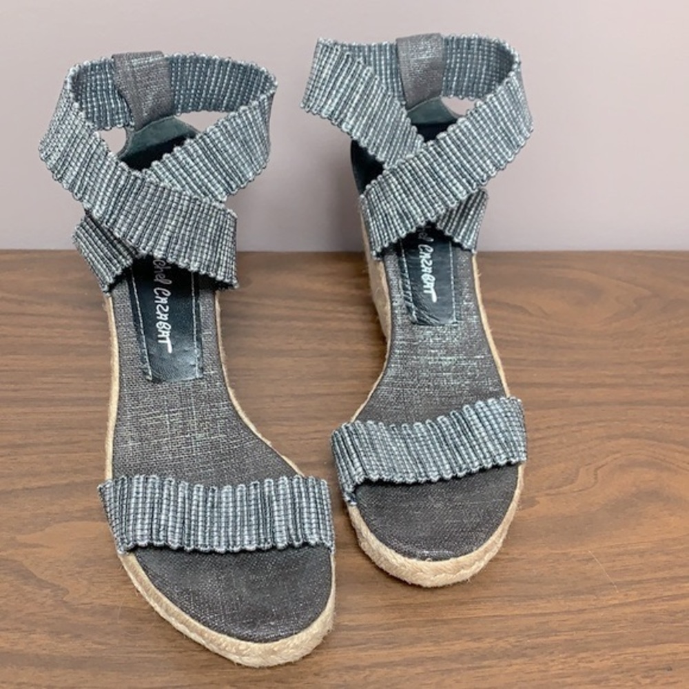 Espadrille Wedge with Stretch Ankle Strap